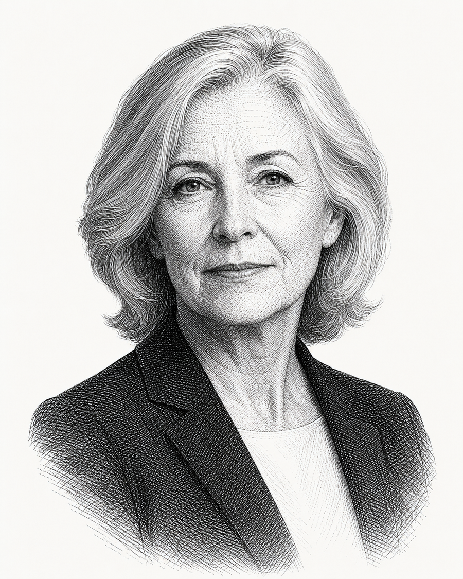 Engraved portrait representing the Eleanor Whitmore research desk.